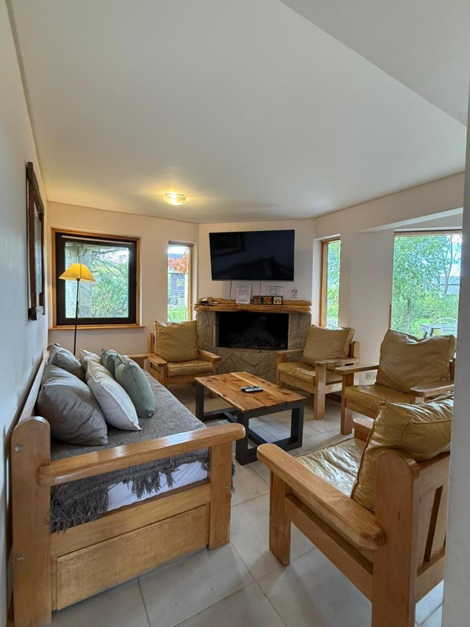 Living room, fireplace