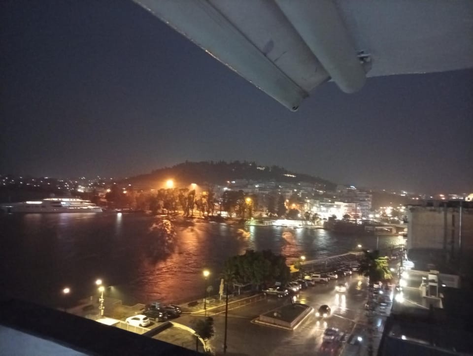 Night, Natural landscape, City view, Sea view