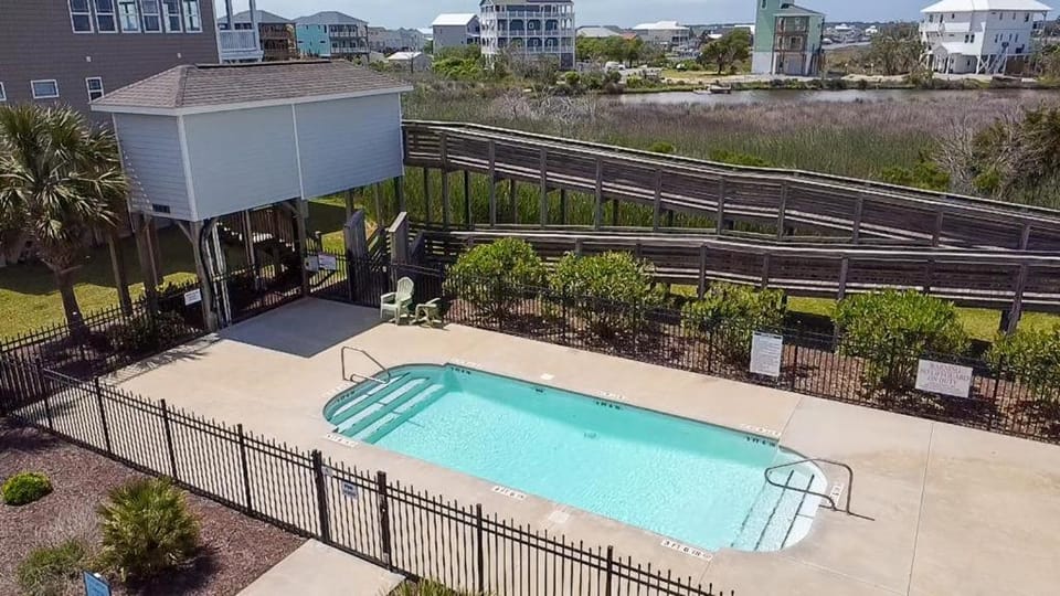 Appreciate sound views at Knot Fade Away, a spacious 4-bedroom in North Topsail Beach House in Surf City