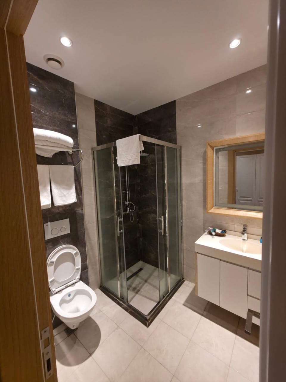 Shower, Toilet, Bathroom, towels