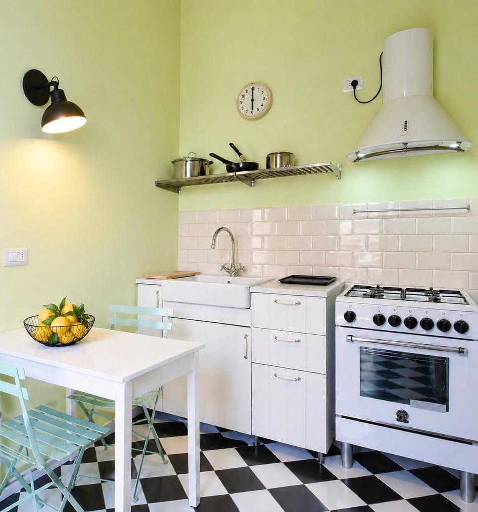 Kitchen or kitchenette, stove, toaster