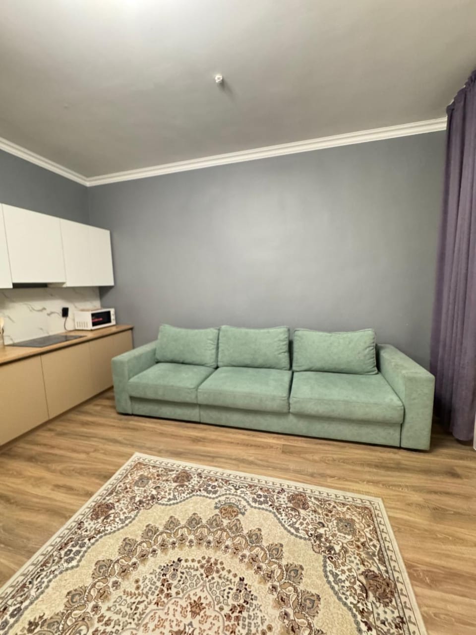 Kitchen or kitchenette, Living room, Seating area