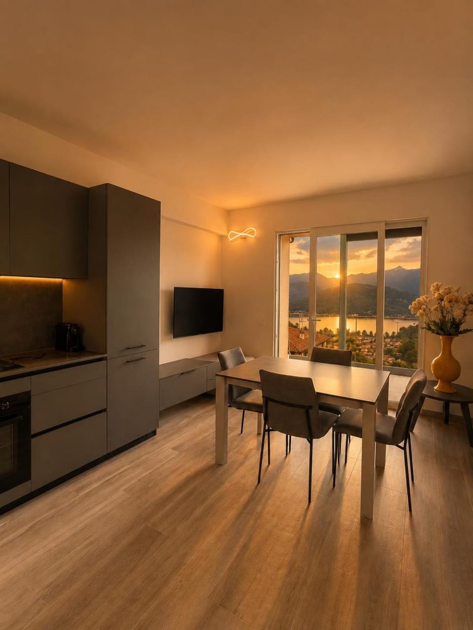 Communal lounge/ TV room, TV and multimedia, Kitchen or kitchenette, Living room, Seating area, Dining area, Evening entertainment