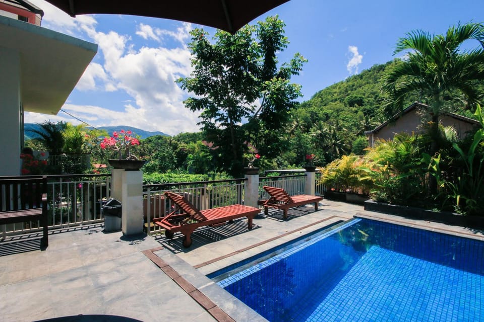 Staff, People, Bird's eye view, Garden, Balcony/Terrace, Other, Decorative detail, Guests, Garden view, Mountain view, Pool view, Street view, Swimming pool, children, young children, older children, group of guests, Family