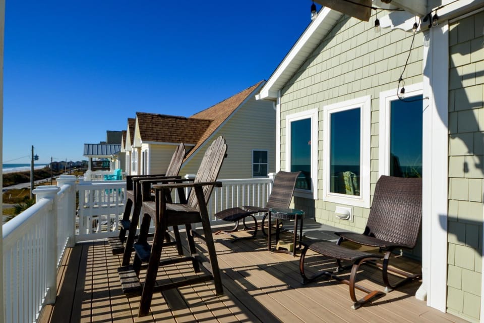 Enjoy unobstructed ocean views at Sweet M'Ocean House in North Topsail Beach