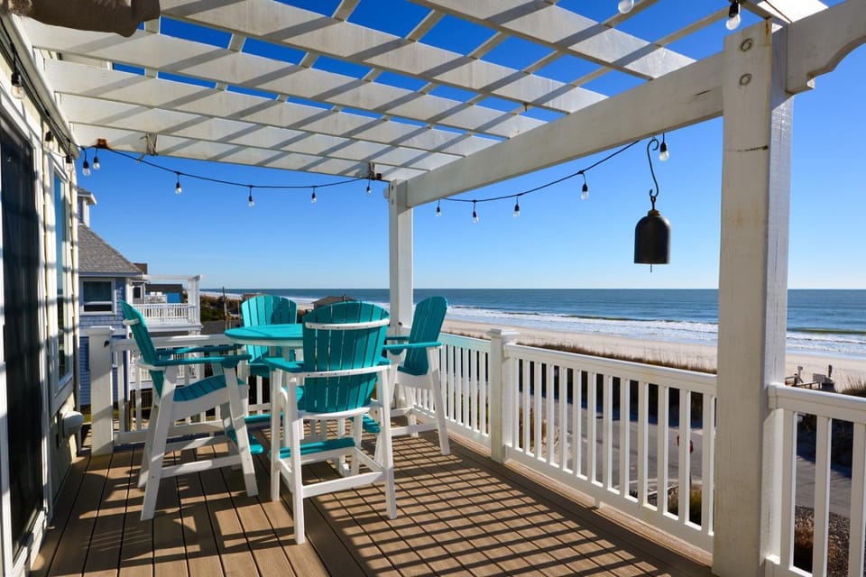 Enjoy unobstructed ocean views at Sweet M'Ocean House in North Topsail Beach