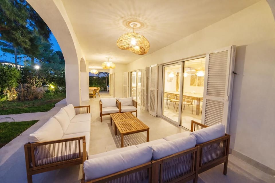 Patio, Night, Balcony/Terrace, Seating area