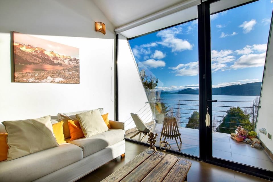 Patio, Day, Natural landscape, View (from property/room), Balcony/Terrace, Living room, Seating area, Lake view, Mountain view, River view, Sea view