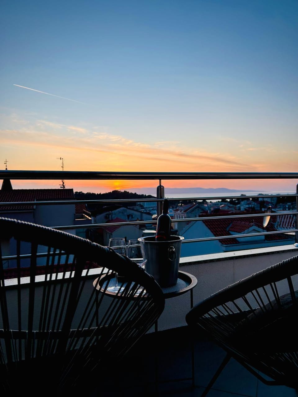 Natural landscape, Balcony/Terrace, Sea view, Sunset
