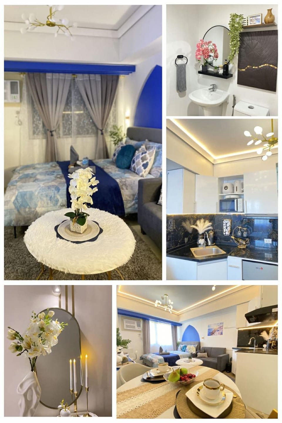 Gianna Suite Santorini Inspired Studio with pool and sunset view at Avida Tower 2 Aspira Apartment hotel in Cagayan de Oro