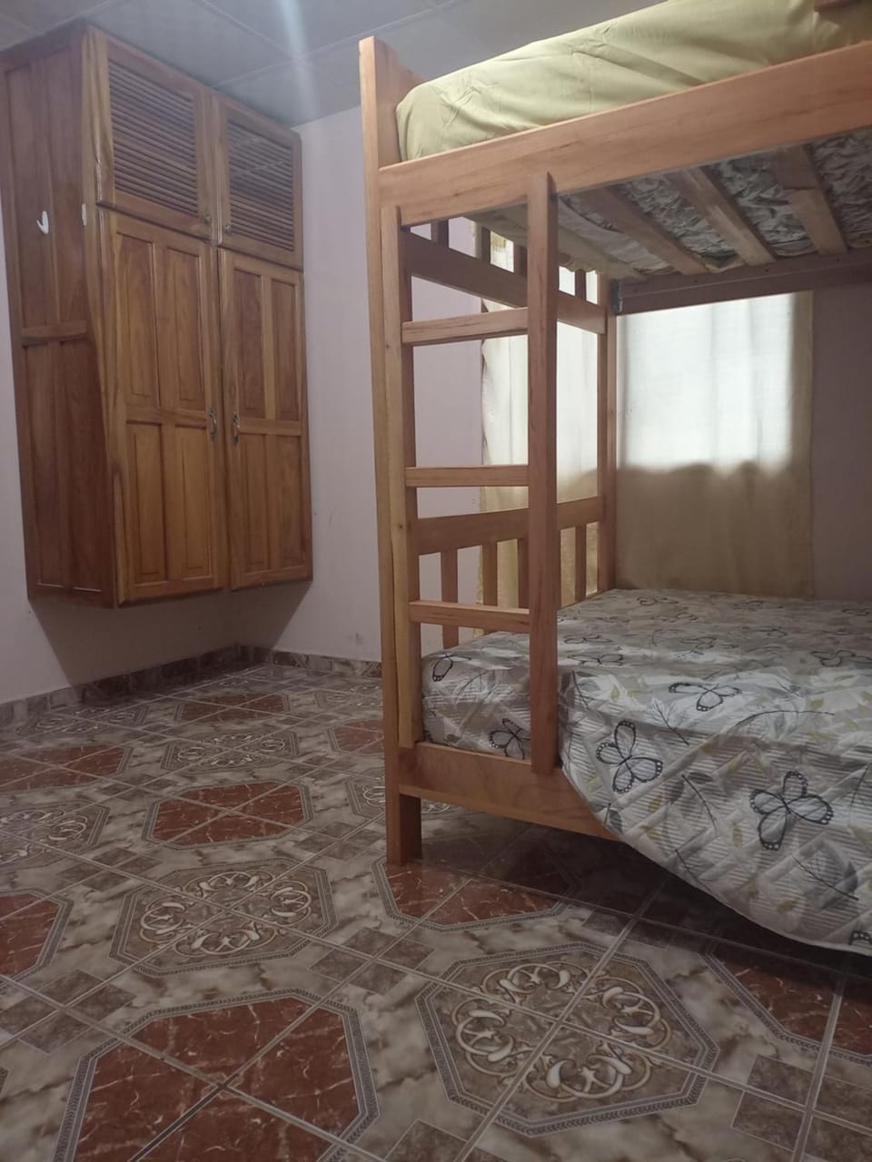 Bed, Photo of the whole room, Bedroom, bunk bed, wardrobe