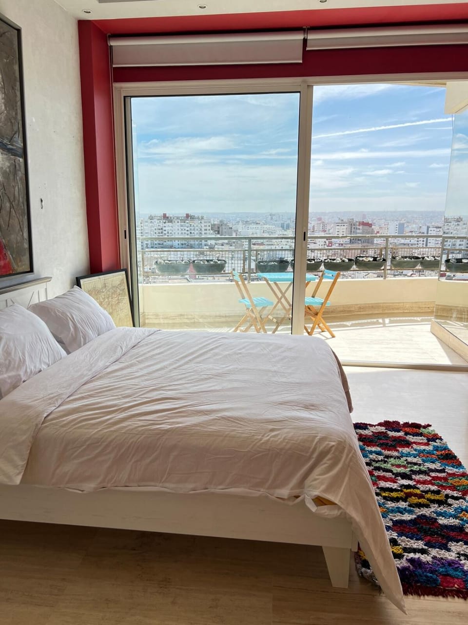 Terrace & View of Casablanca Port Apartment in Casablanca