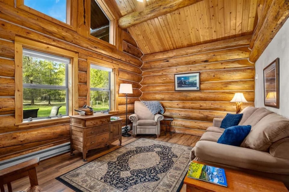 Steps to the River River Edge Cabin Cabin in Glacier National Park