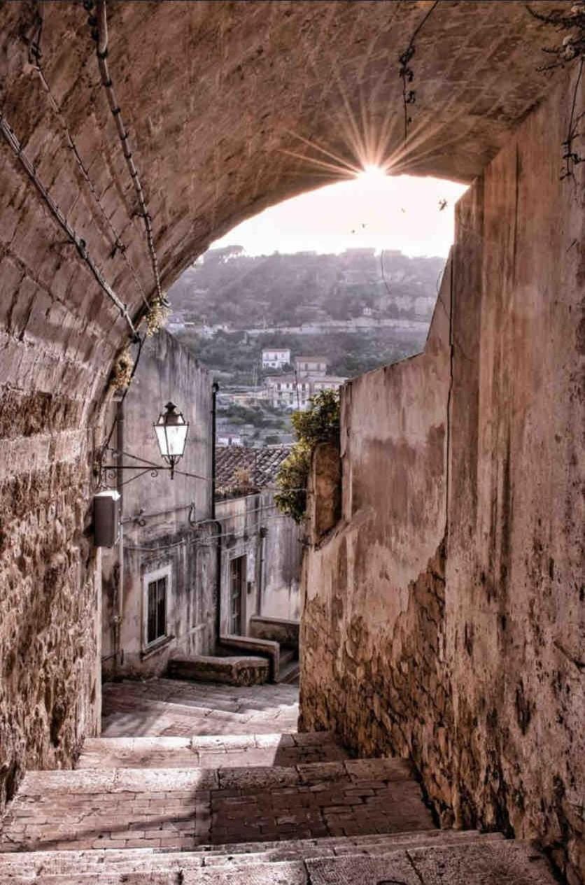 The Blue Door in the historic center of Modica Bassa House in Modica