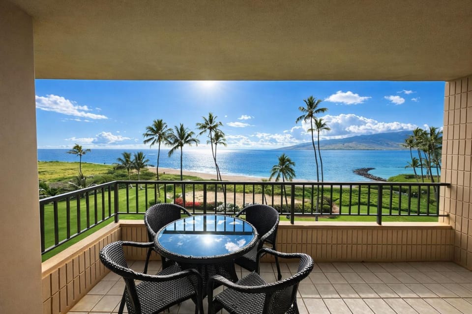 Day, Natural landscape, View (from property/room), Balcony/Terrace, Dining area, Sea view