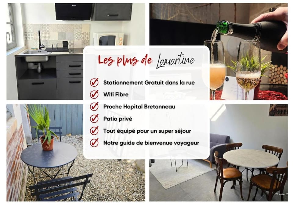 Lamartine - Charmant duplex proche CHU Bretonneau Apartment in Saint-Cyr-sur-Loire