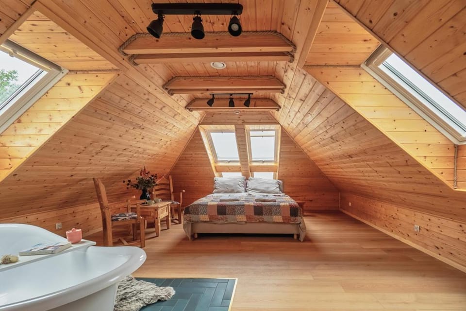 Królowa Kaczek - własna plaża, pomost, sauna z widokiem na wodę i sala warsztatowa House in Poland
