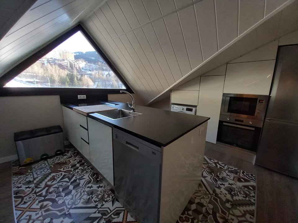 Kitchen or kitchenette, oven, stove