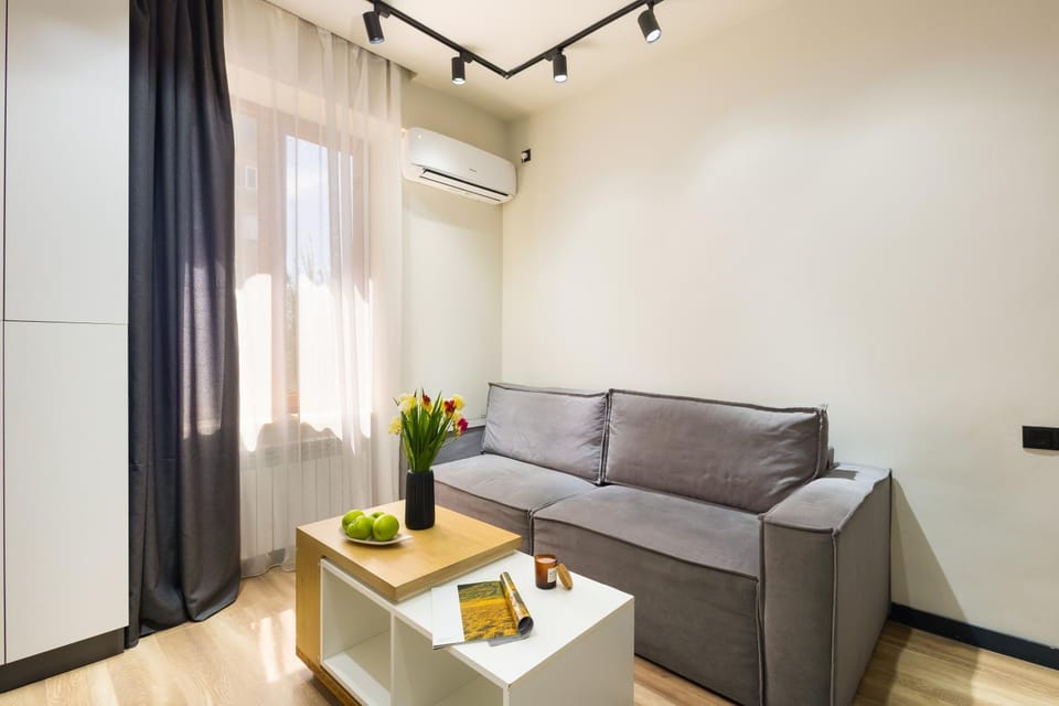 Living room, Seating area, air conditioner