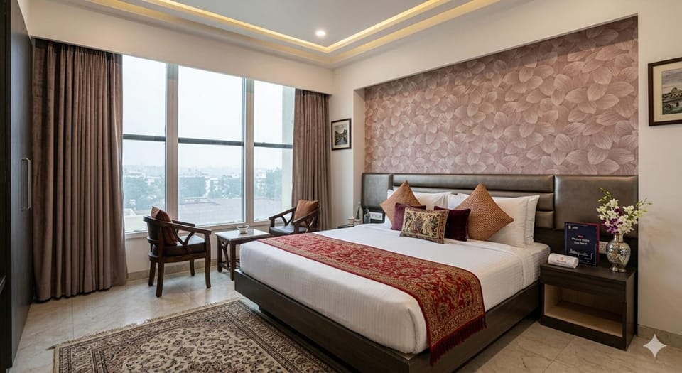 Bed, Photo of the whole room, Seating area, Bedroom