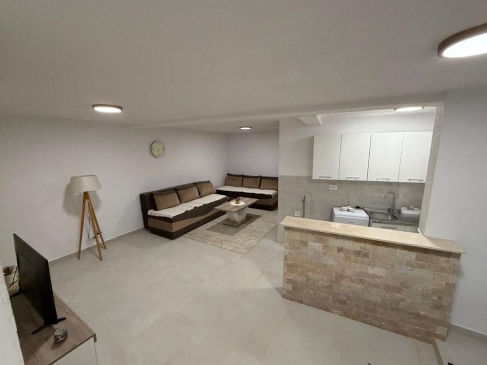 Living room, kitchen