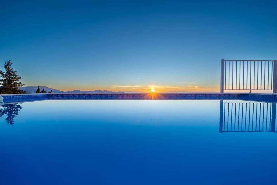 Pool view, Sunset