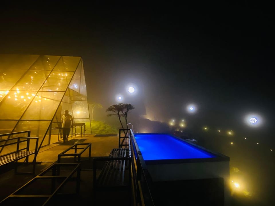 Night, Natural landscape, Pool view, Swimming pool