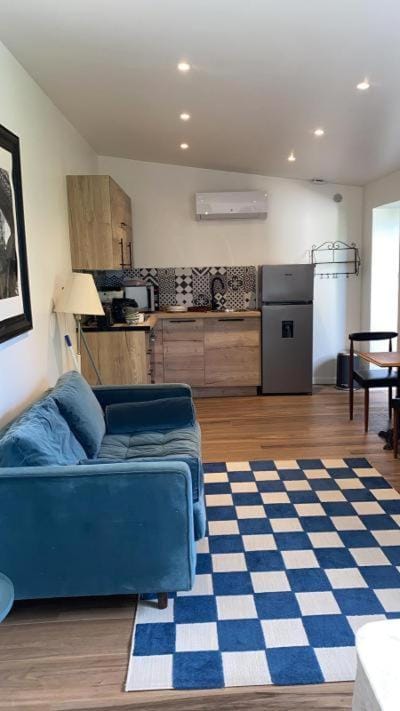 Living room, kitchen