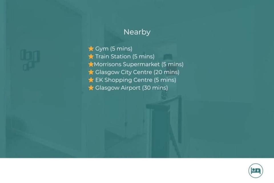 Free Parking- Sleeps 5 -3 Bedroom - City Centre House in East Kilbride