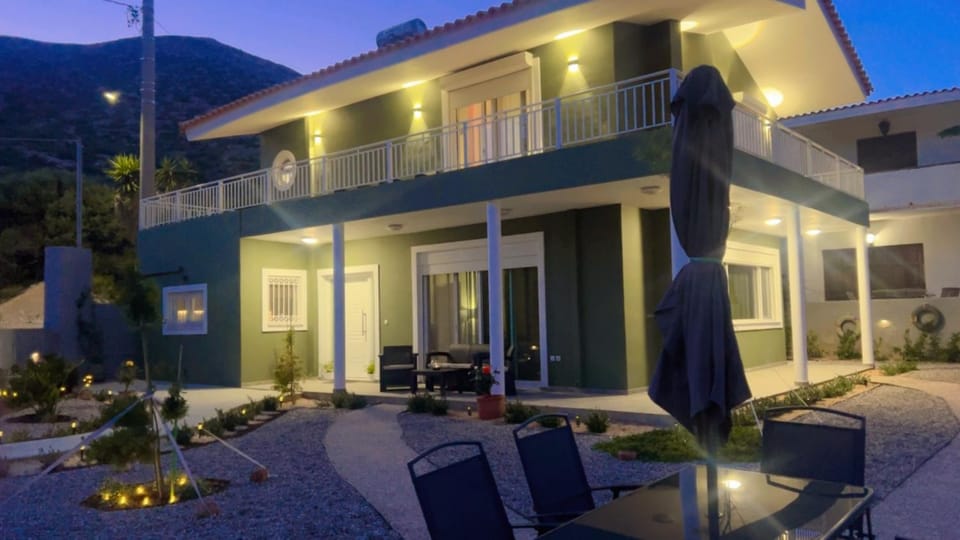 Property building, Patio, Night, Garden, View (from property/room), Balcony/Terrace, Garden view