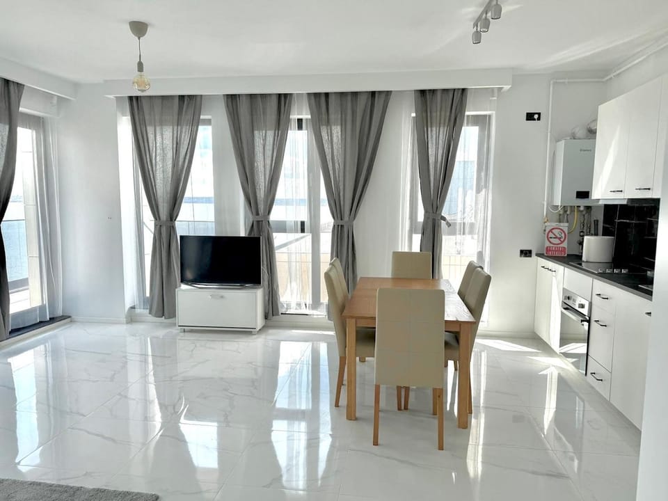 Living room, kitchen