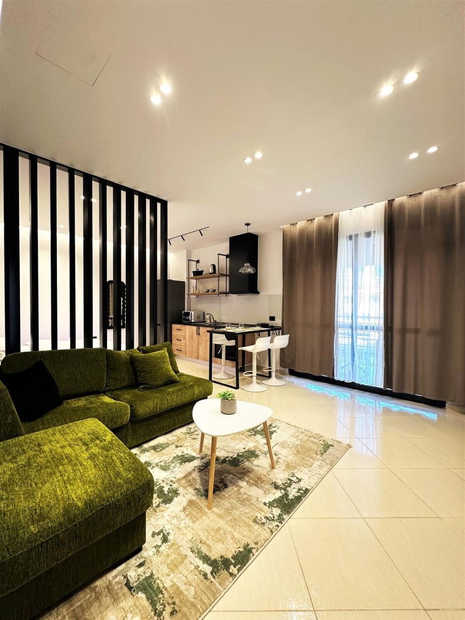 DuoNest Gray Loft Studio Apartment in Tirana
