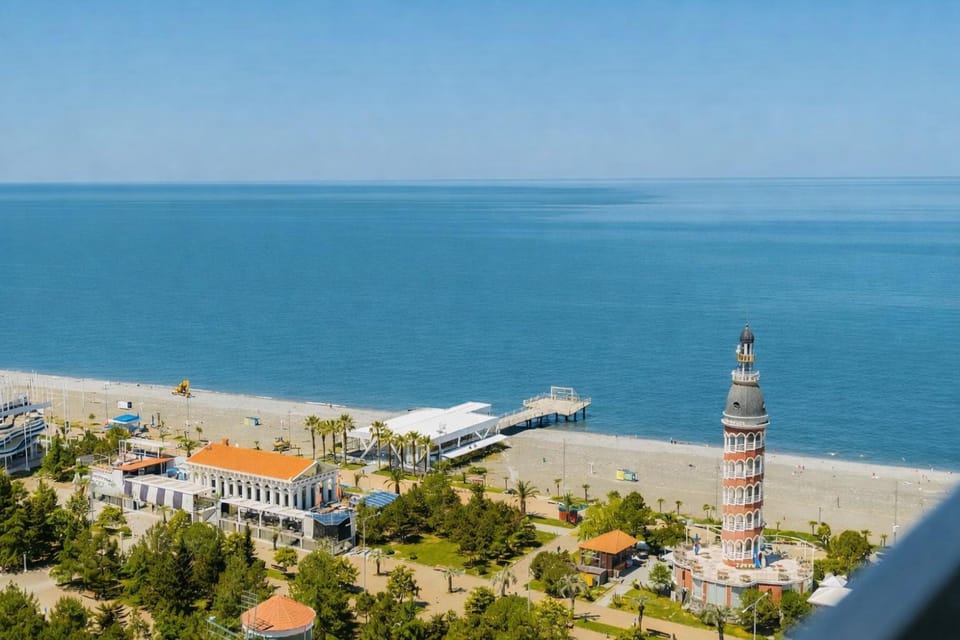 Property building, Nearby landmark, Day, Bird's eye view, View (from property/room), Balcony/Terrace, Beach, Lake view, Sea view, Quiet street view