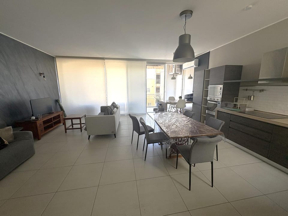 Kitchen or kitchenette, Living room, Dining area, microwave, oven, stove, kitchen