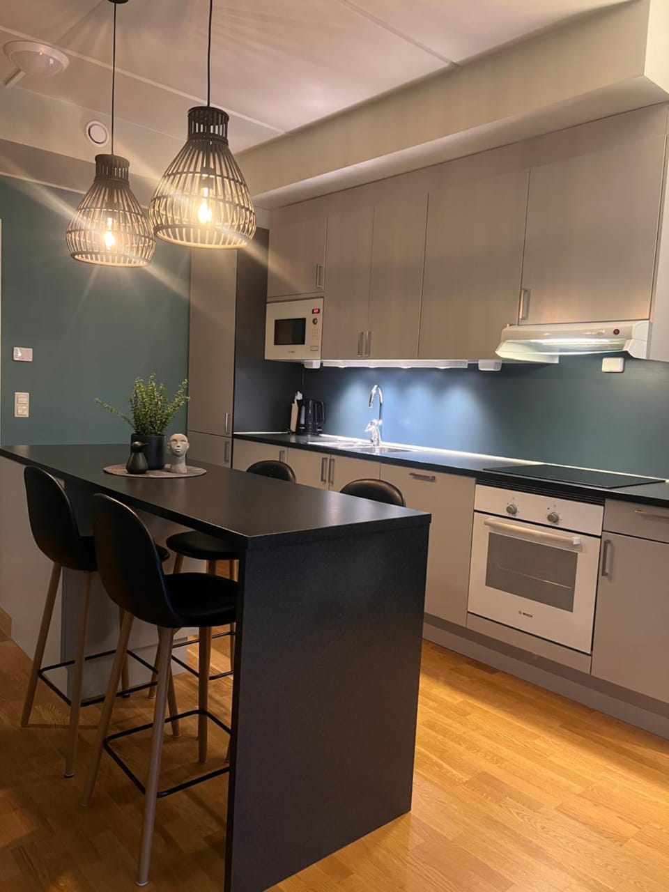 Kitchen or kitchenette, Dining area, dishwasher, stove