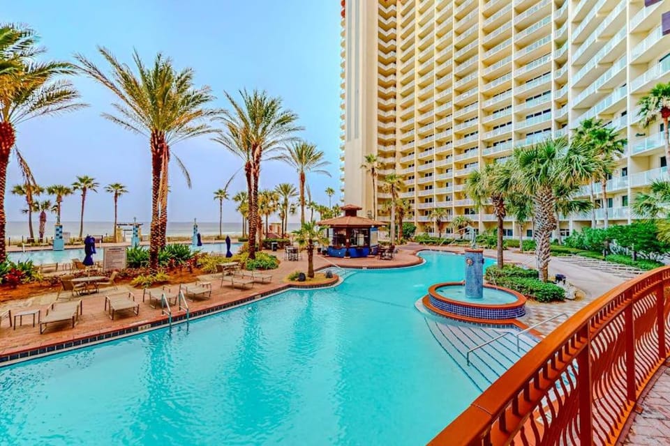 Gulf-front condo with sweeping views pools hot tubs & easy beach House in Panama City Beach