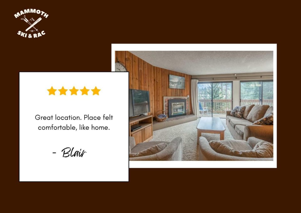 Ski-In Condo Walk to Lifts Village & Fun House in Mammoth Lakes