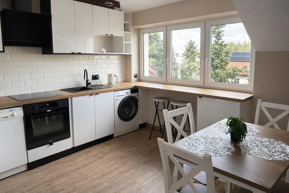Communal kitchen, stove, washing machine