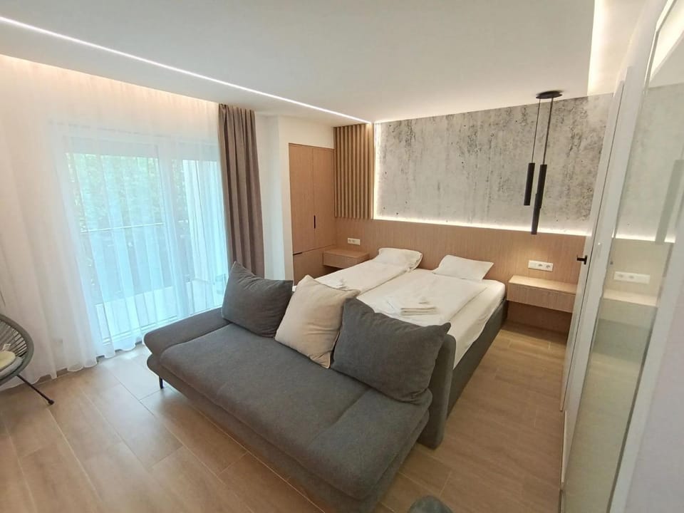 Bed, Living room, Bedroom