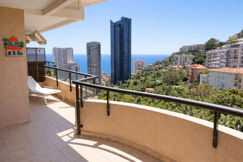 1BR Sea & Monaco View Terrace House in Monaco