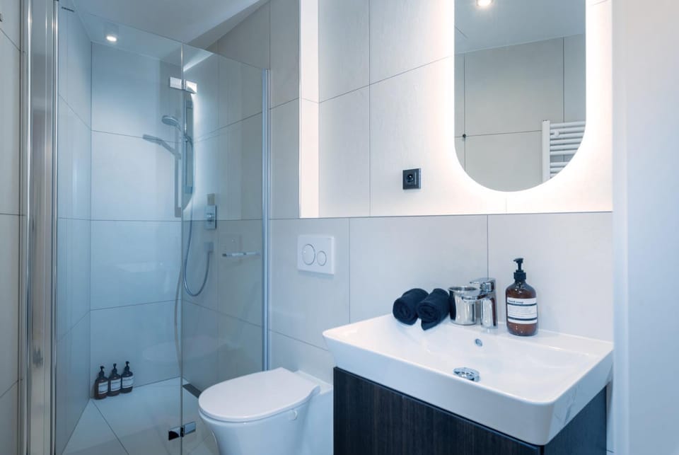 Shower, Toilet, Bathroom, towels