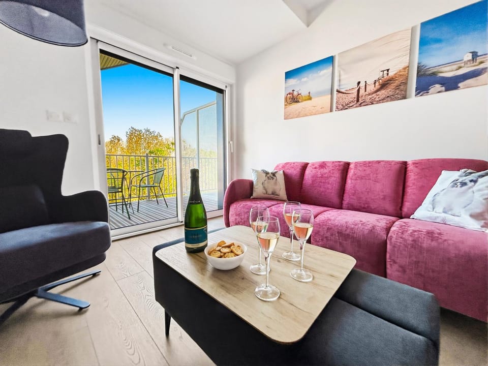 T2 lumineux, balcon, parking privé, plage à pied! Apartment in Bray-Dunes