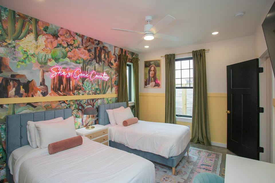 Bohemian Chic Hot Tub Sleeps 12 House in Music Row