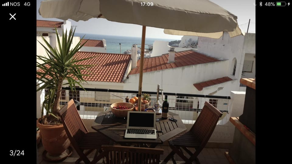 Property building, Day, View (from property/room), Balcony/Terrace, Seating area, Dining area, Sea view