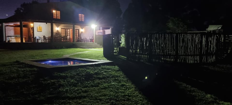 Property building, Night, Natural landscape, Pool view
