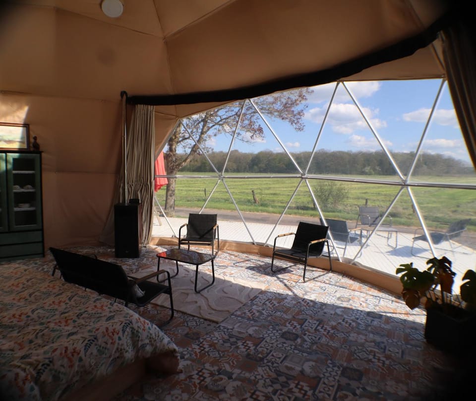Bed, Day, View (from property/room), Balcony/Terrace, Living room, Garden view