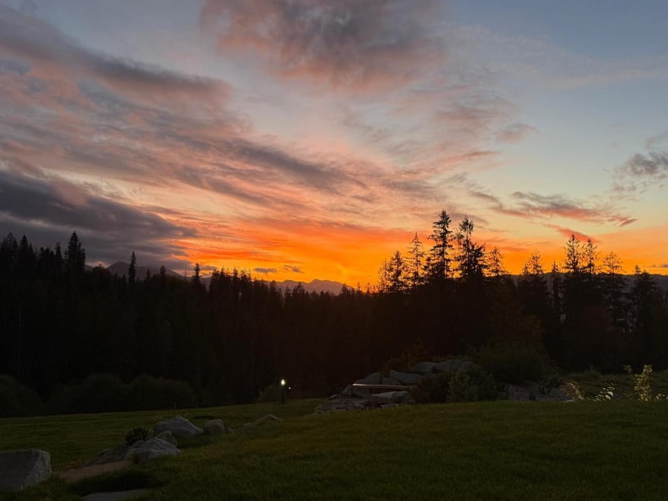View (from property/room), Mountain view, Sunset
