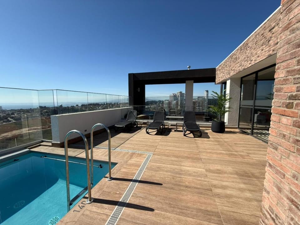 HOM I Parking I Vista al Mar I Gym I Playa I 4Pax Apartment in Vina del Mar