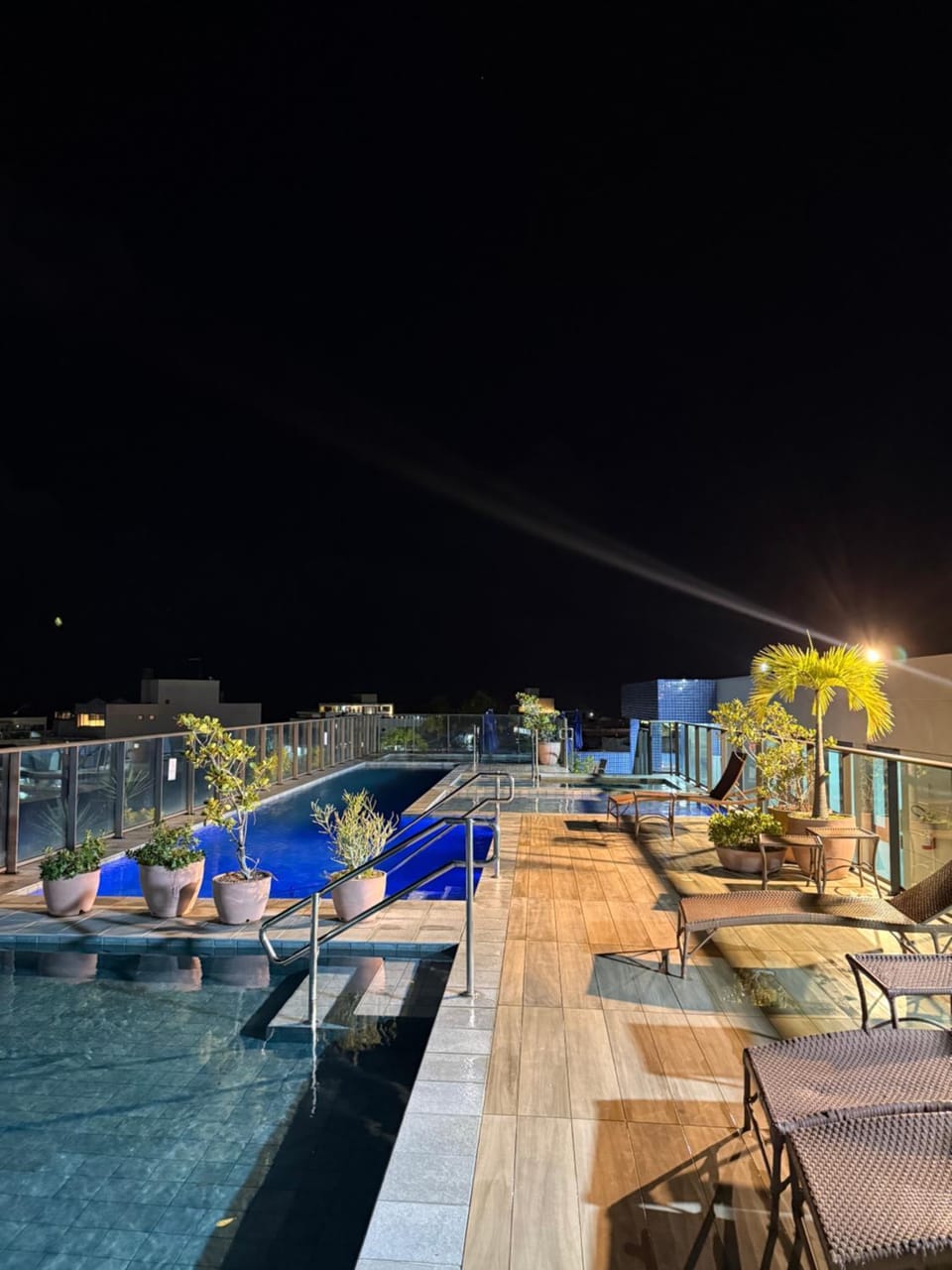 Night, Swimming pool