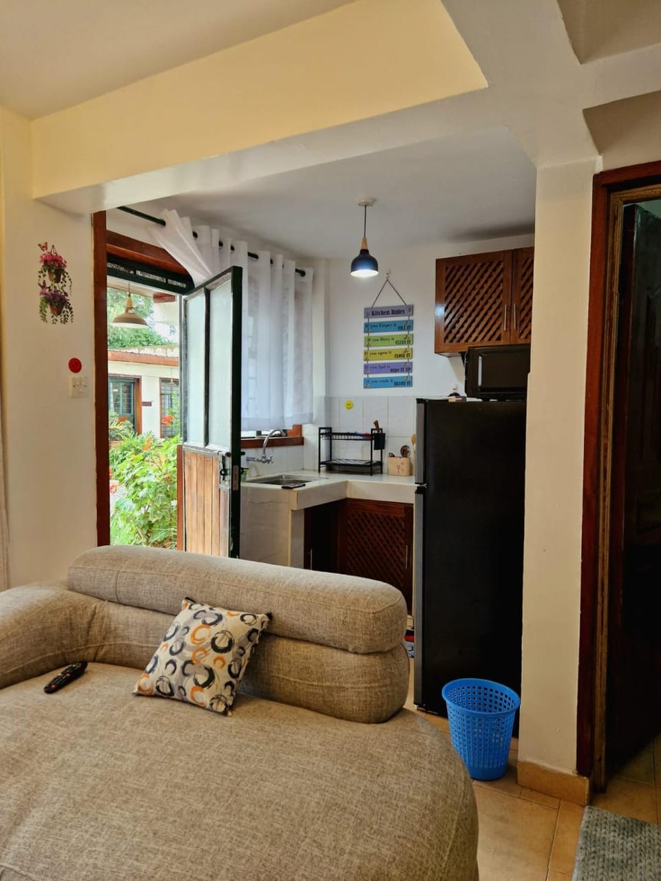 Kitchen or kitchenette, Living room